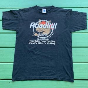 Vintage Funny Harley Parody Biker Shirt Size Large